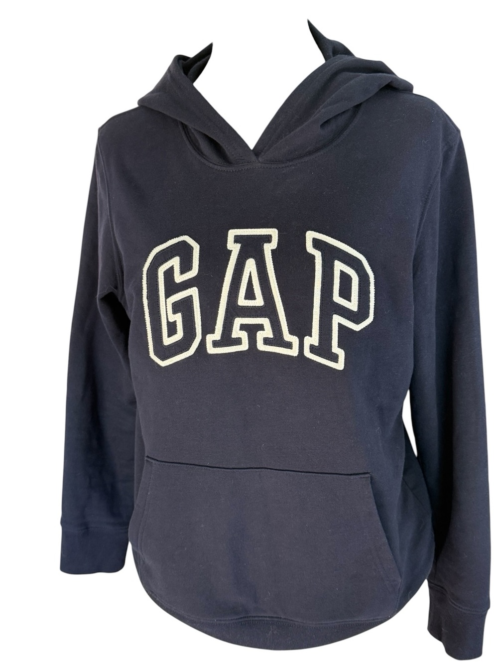 GAP Navy Blue Logo Fleece Pullover Hoodie Women’s Small S
